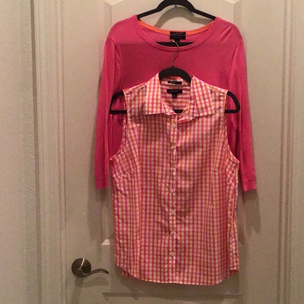 Lands’ End XL sweater & sleeveless collar top (14)